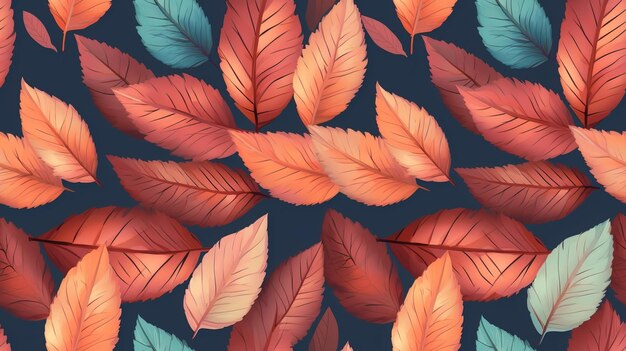 Fall Leaves Seamless Pattern