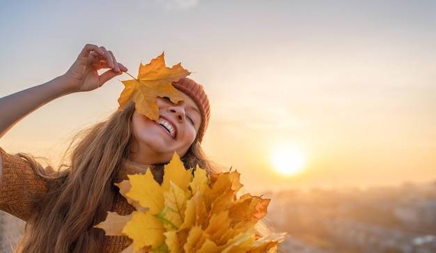 Fall portrait of young woman