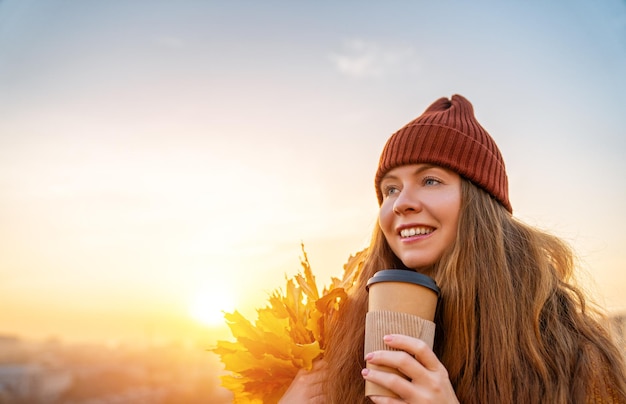 Fall portrait of young woman