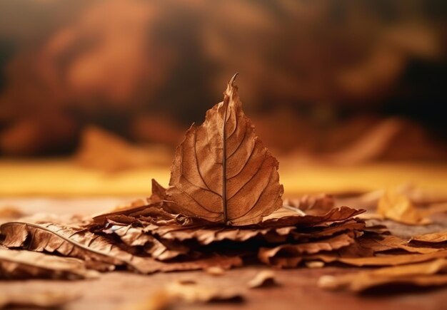 Fallen autumn leaves on the ground