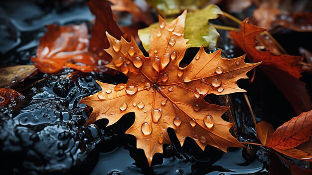 fallen_dry_leaves_in_a_puddle_of_rain_water_award_win