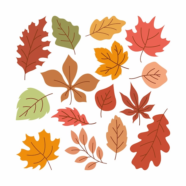 Икона плоского элемента Fallen Leaves Creative Layout