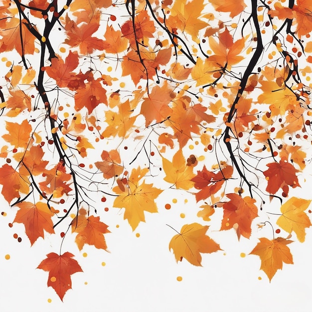 falling autumn leaves background