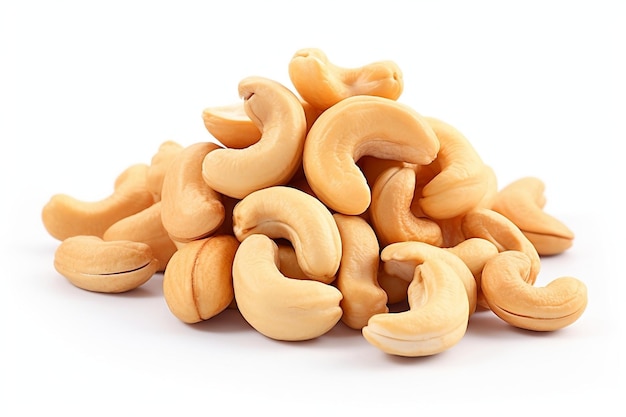 Falling cashew nuts Isolated on Transparent Background