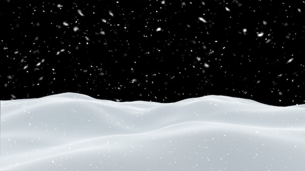 Photo falling snow on snowy surface
