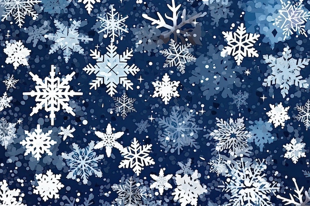 Falling snowflakes Christmas background