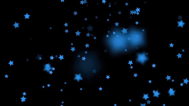 Фото Мультяшный рисунок падающих звезд на черном фоне очень легко использовать в своих видео с использованием альфа-версии.