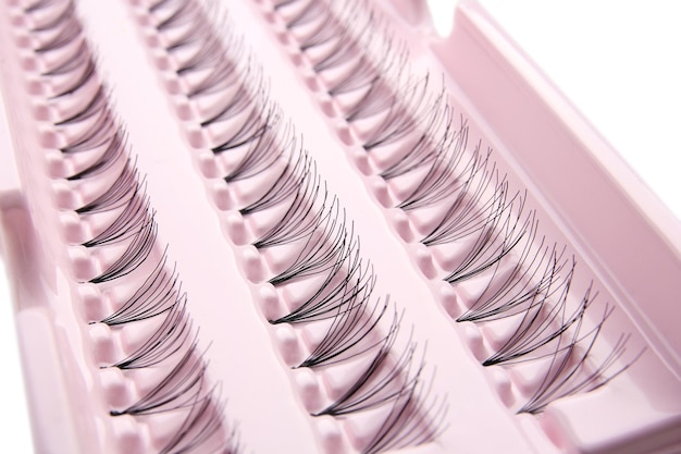 False eyelashes in pack close up