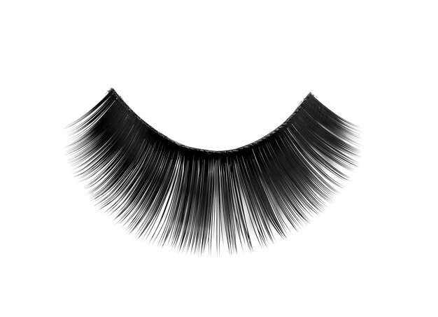 False eyelashes on white background