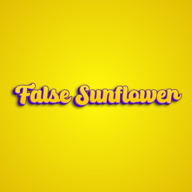 Falsesunflower typography 3d design yellow pink white background photo jpg