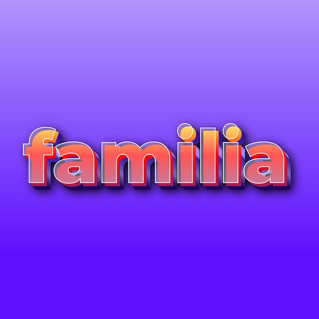 Familiatext effect jpg gradient purple background card photo