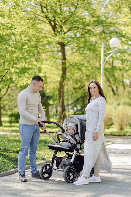 Familie die van wandeling In Park geniet