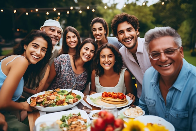 familie dinert in een restaurant