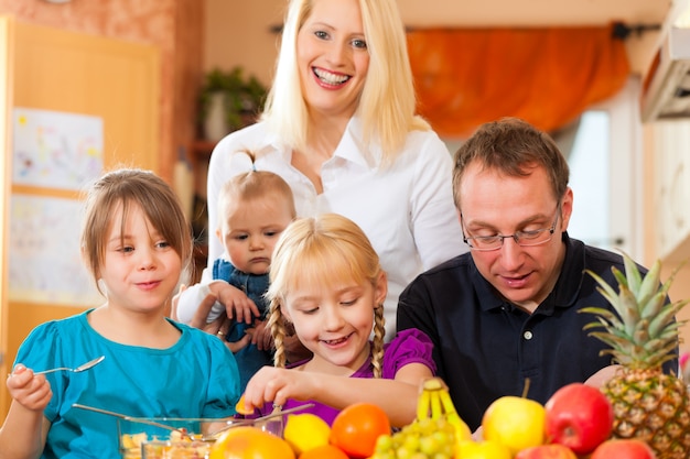 Familie en gezonde voeding