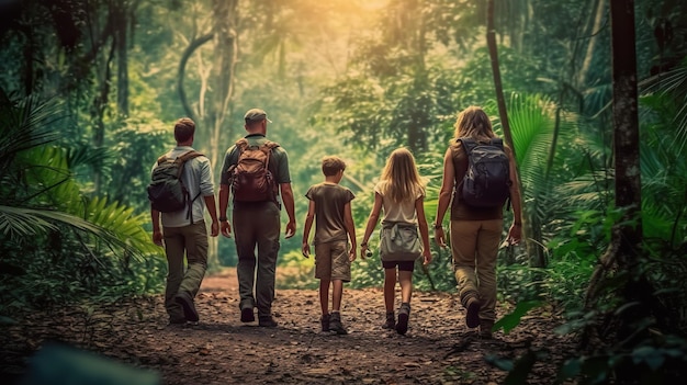 familie in het park