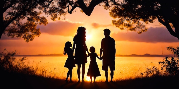 Familie Liefde silhouet