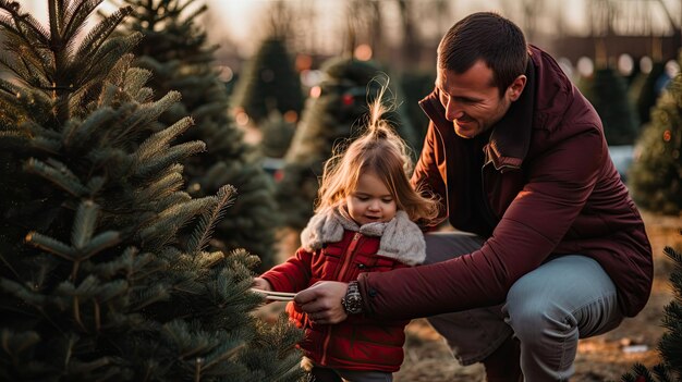 Familie versieren van de kerstboom