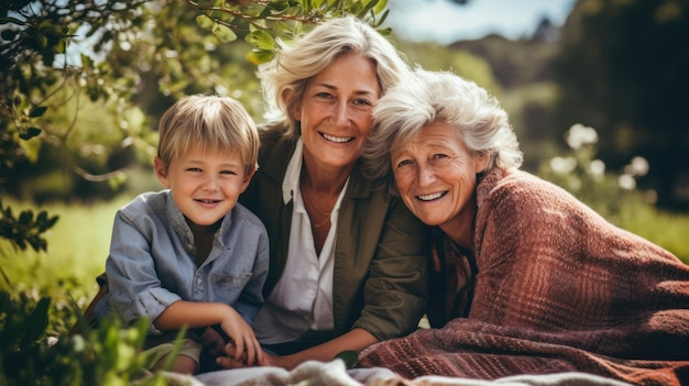 Familiefoto's van een fijne dag in de tuin thuis