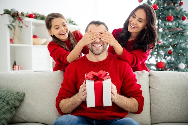 Familieportret op eerste kerstdag