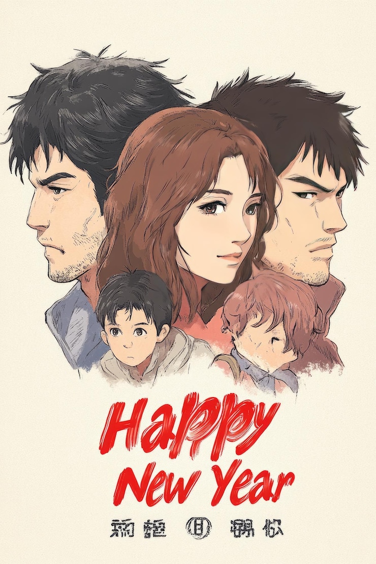 동아시아 전역 의 가족 들 이 함께 새해 를 축하 한다