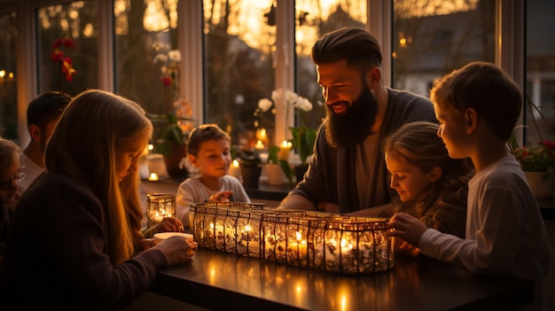 Photo families gathering for suhoor before dawn sharing wallpaper