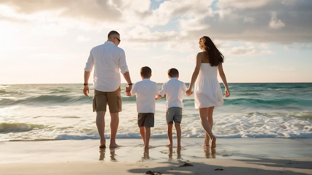 Family at the beach