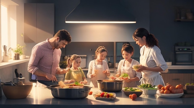 Family Bonding Through Healthy Cooking