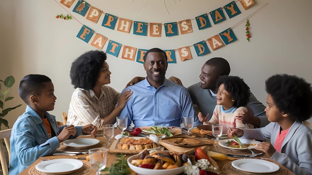 A family celebrates Fathers Day in joy and happiness