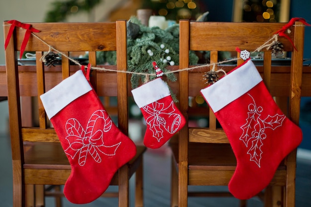 Photo family christmas socks