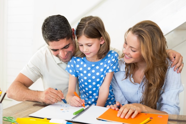 family coloring at home