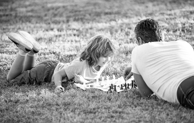 Family day parenthood and childhood checkmate spending time together strategic and tactic