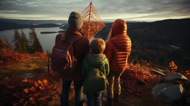 Photo family enjoying a special moment together