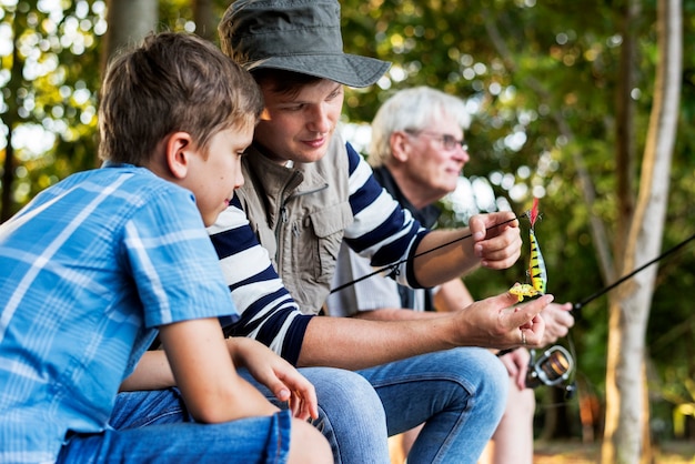 Family on a fishing trip