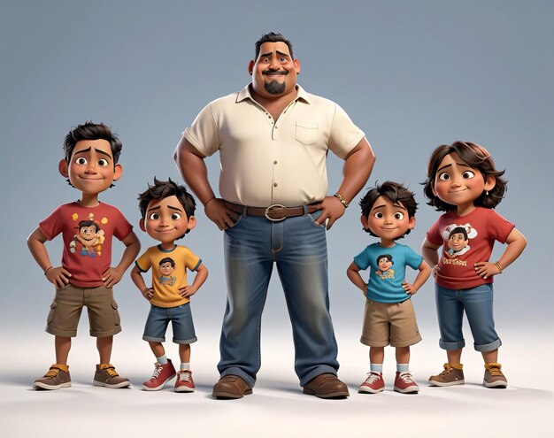 the family from the animated movie