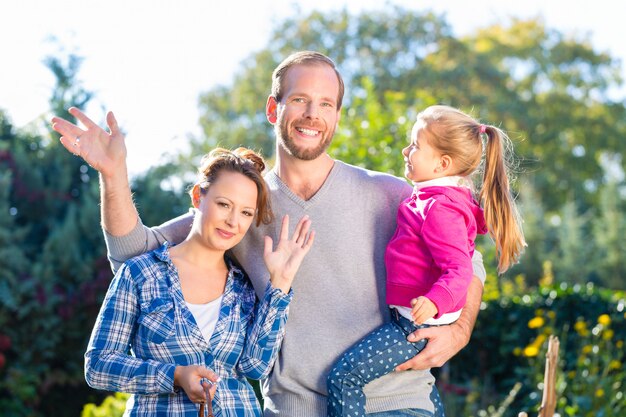 Family in garden 