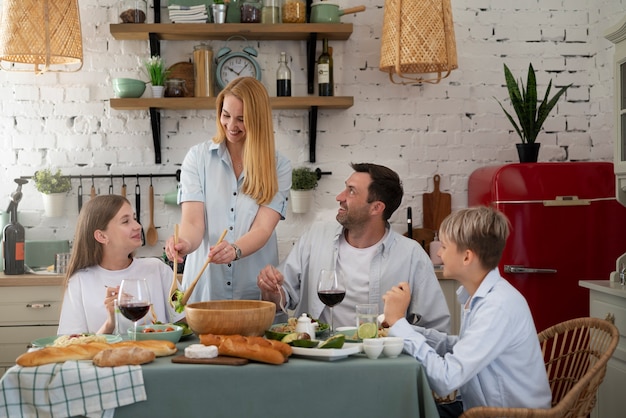 Family having a great time together