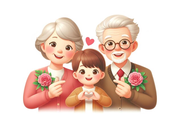 Photo family month parents day grandparents day happy family photo _ carnation