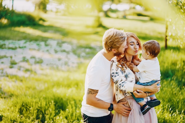 family in a park