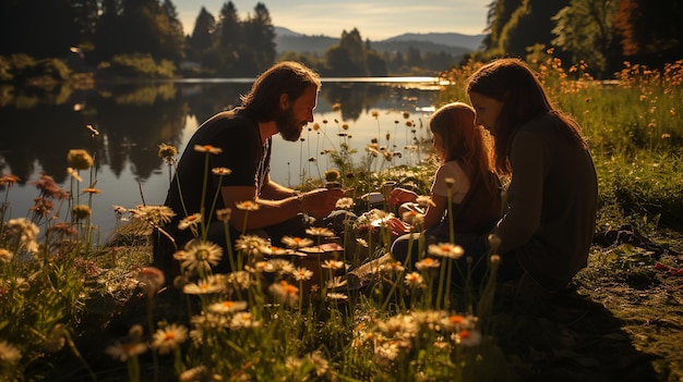 Family in the park