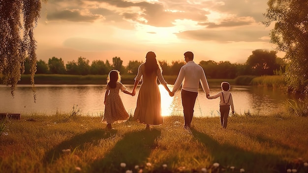 family in park