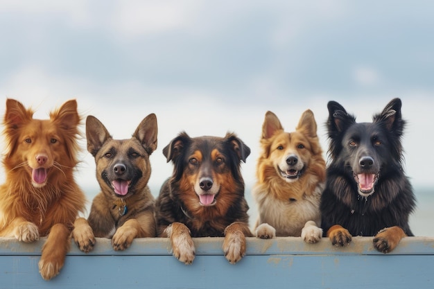 Photo family pets embark on vacation wagging tails and purring paws