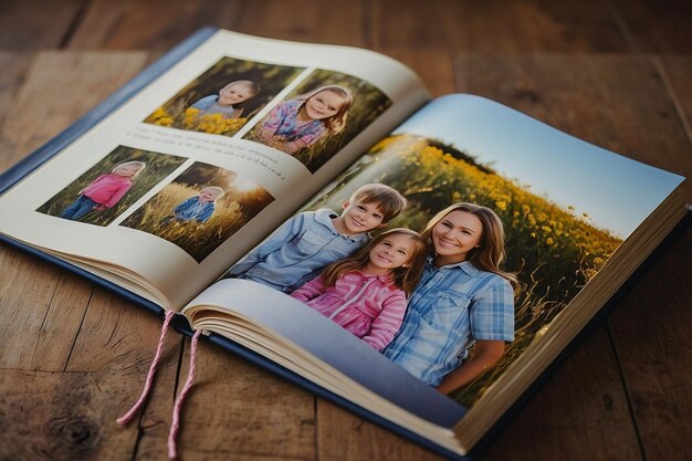 A family photo book open to a cherished page