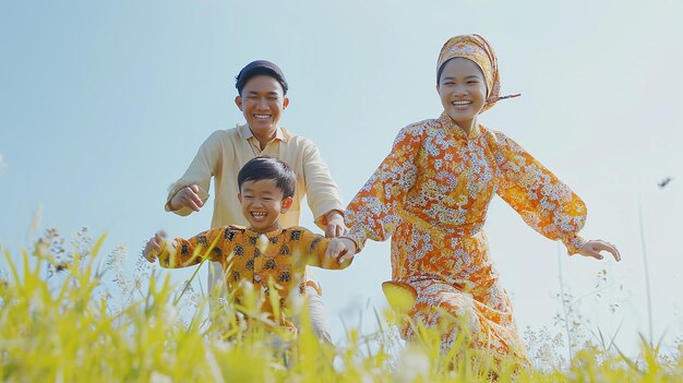 인도네시아인 으로 보이는 가족 사진