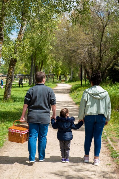 Family picnic in the park