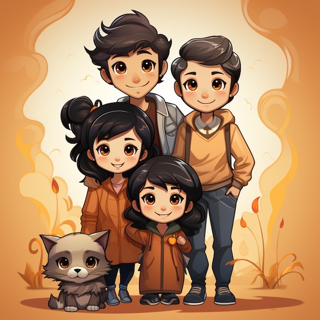 family picture illustration