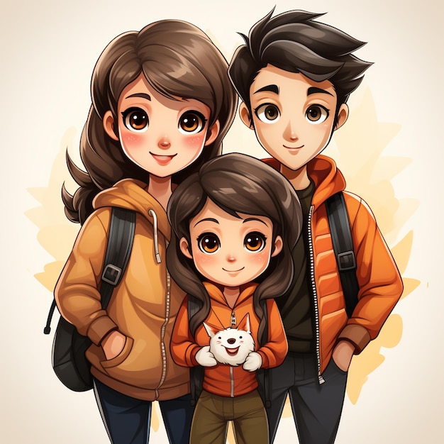 family picture illustration