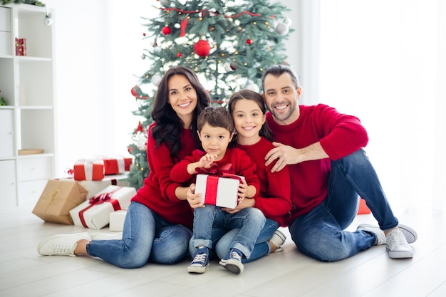 Family portrait on Christmas day