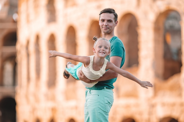 Family portrait at famous places in Europe