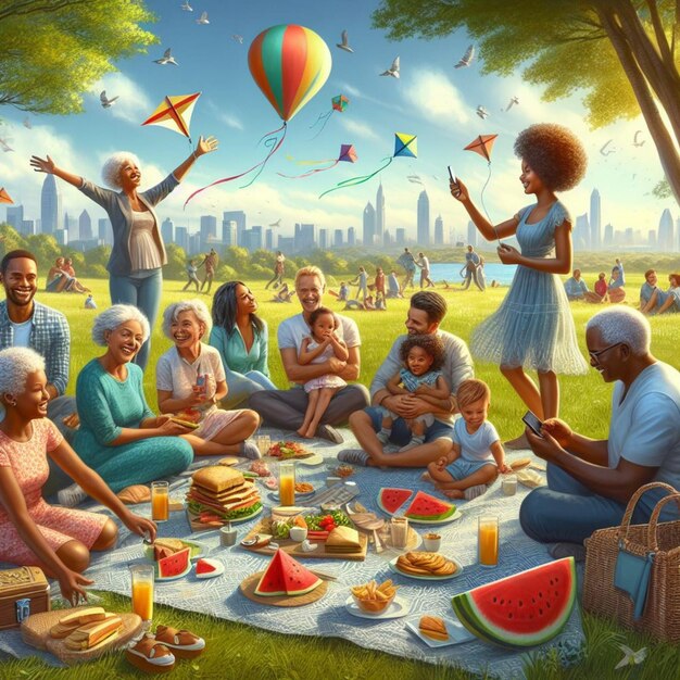 Family reunion Illustration