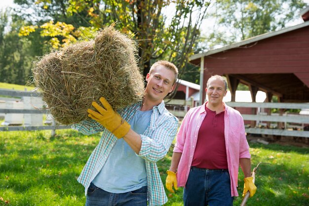 A family summer gathering at a farm A shared meal a homecoming